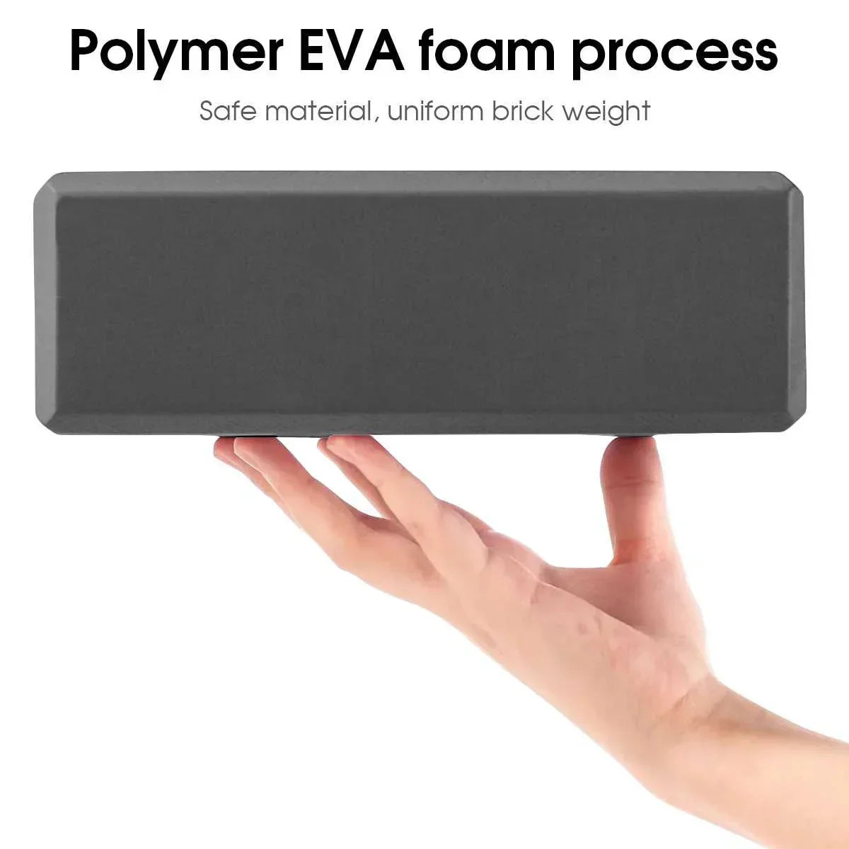 2Pcs Yoga Blocks Foam Brick For Pilates & Fitness (Black)