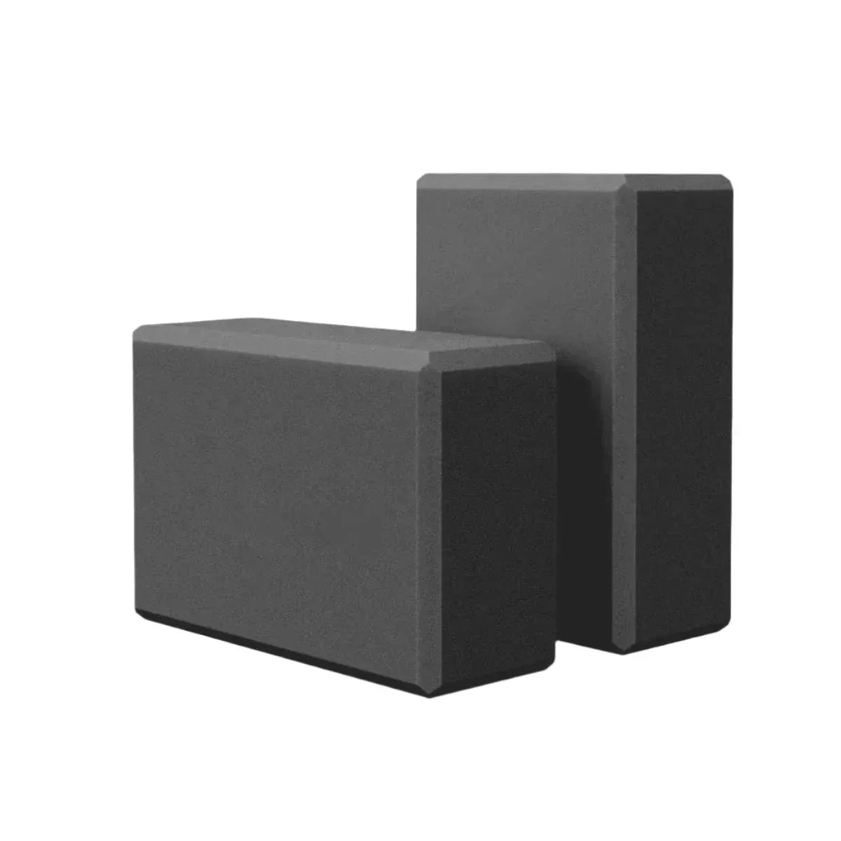 2Pcs Yoga Blocks Foam Brick For Pilates & Fitness (Black)