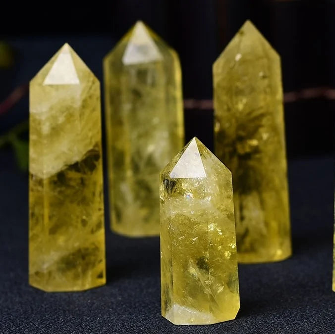 Natural Citrine Yellow Crystal Quartz Wand