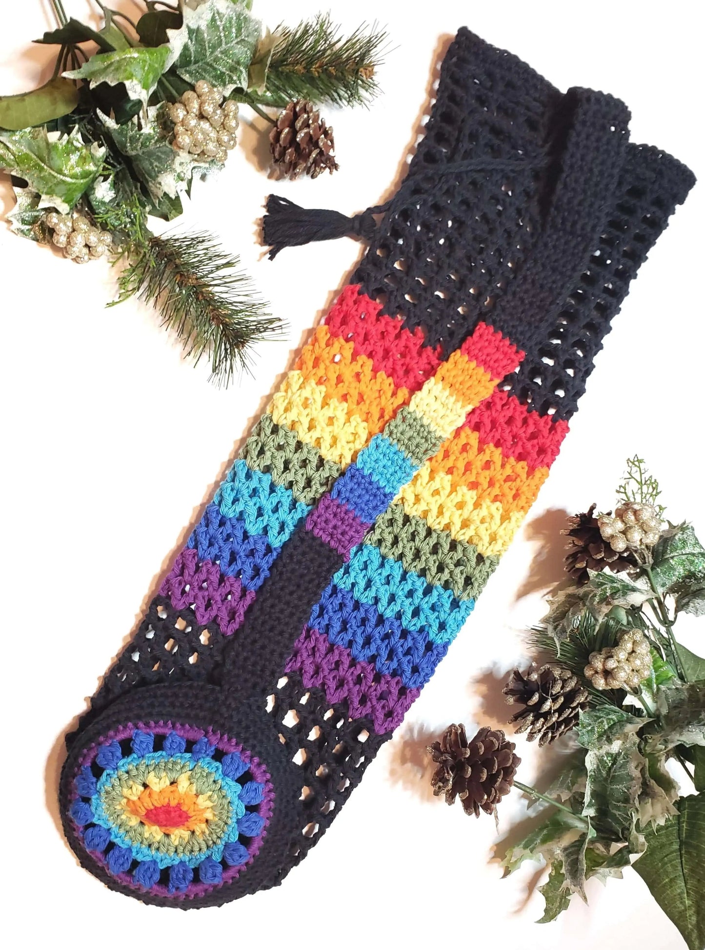 Black Chakra Yoga Mat Bag