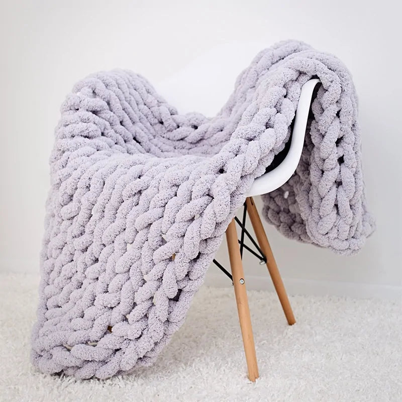 Thick Yarn Knitted Blanket