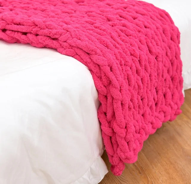 Thick Yarn Knitted Blanket