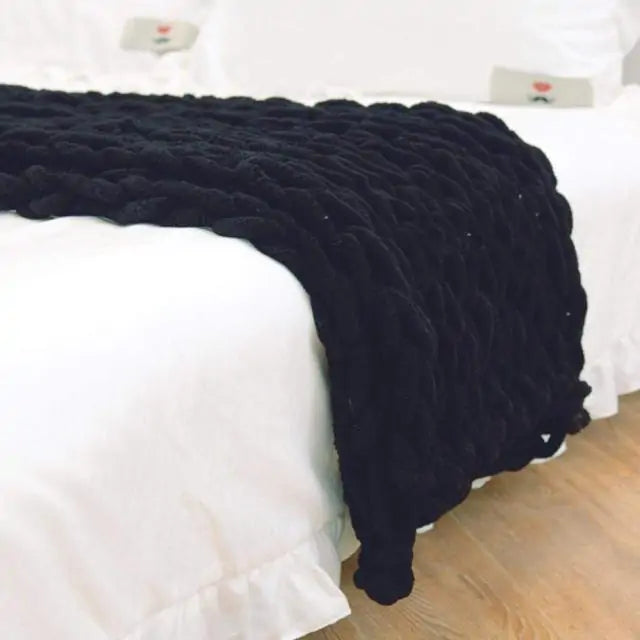 Thick Yarn Knitted Blanket