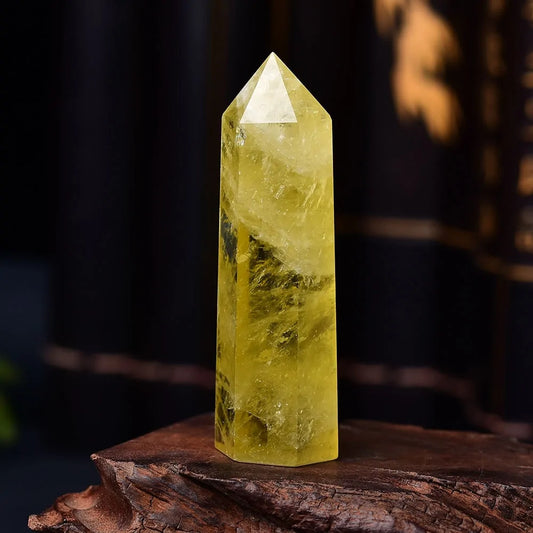 Natural Citrine Yellow Crystal Quartz Wand