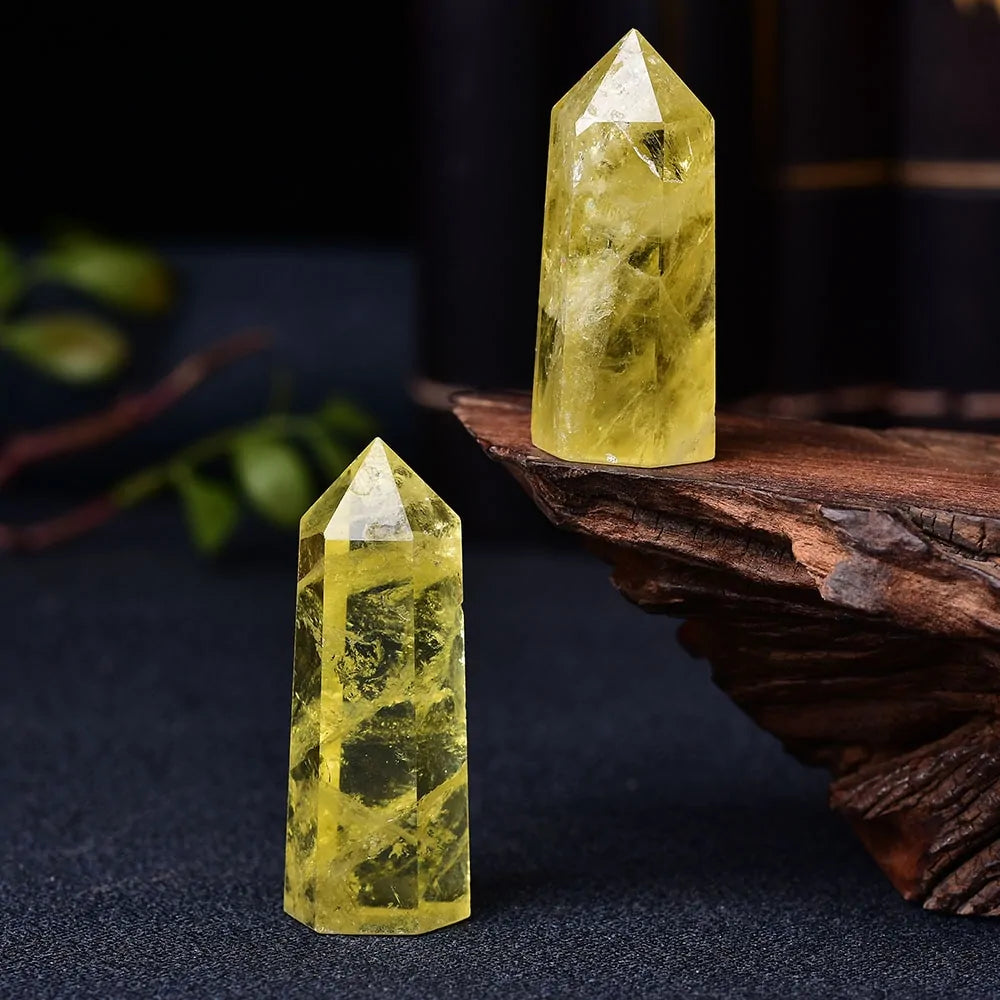 Natural Citrine Yellow Crystal Quartz Wand