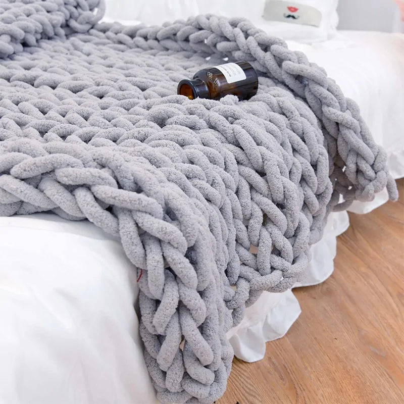 Thick Yarn Knitted Blanket