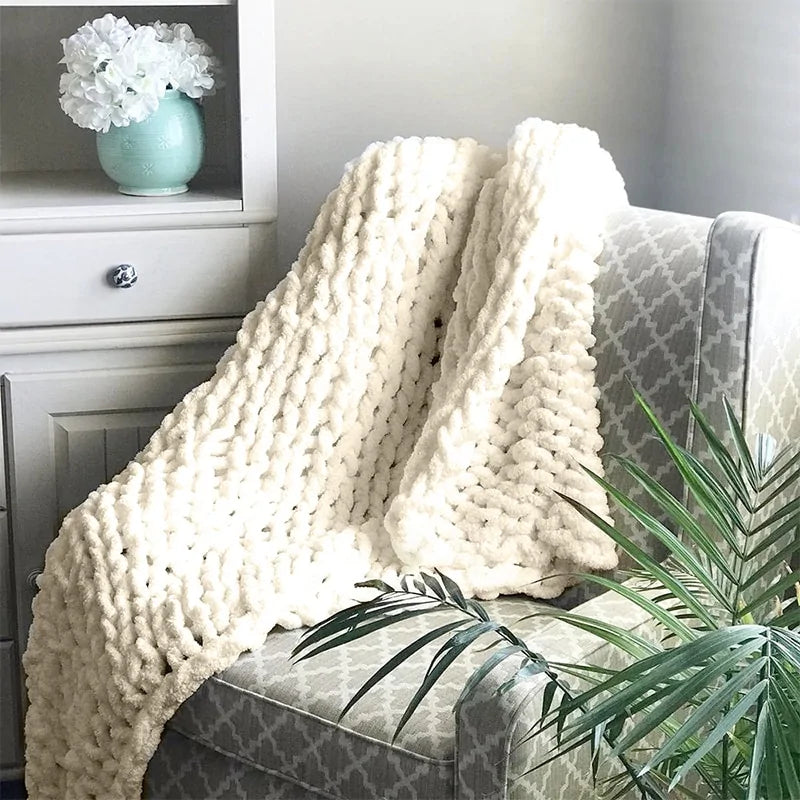 Thick Yarn Knitted Blanket