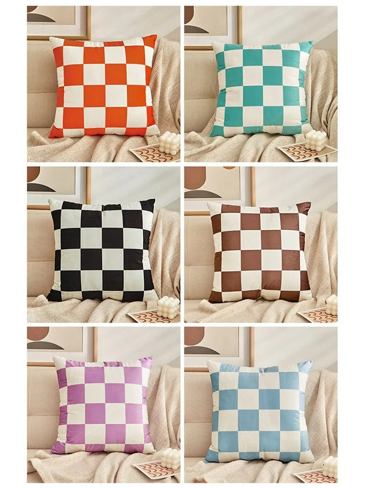 Nordic Plaid Pillow Cover