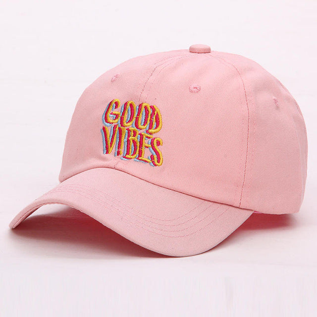 Good Vibes Embroidered Baseball Cap