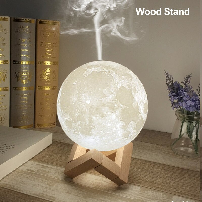 Ultrasonic Moon Air Humidifier with LED Night Lamp