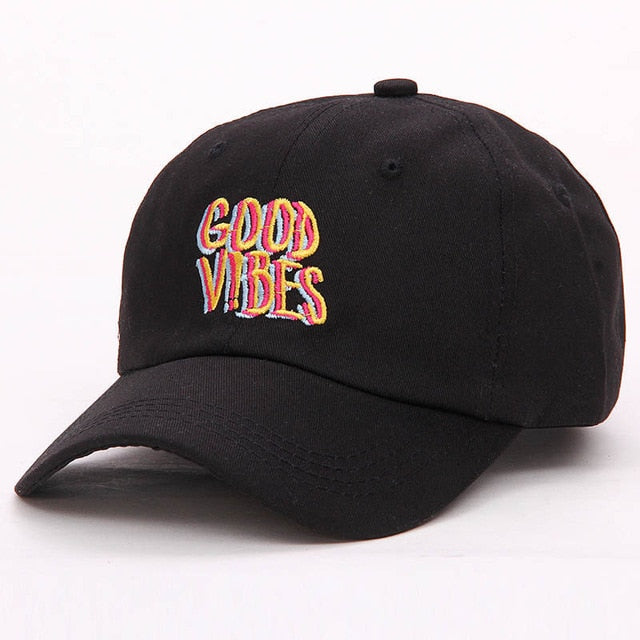 Good Vibes Embroidered Baseball Cap