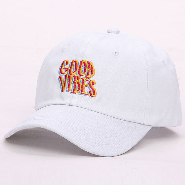 Good Vibes Embroidered Baseball Cap