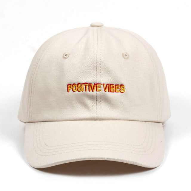 Positive Vibes Embroidered Baseball Cap