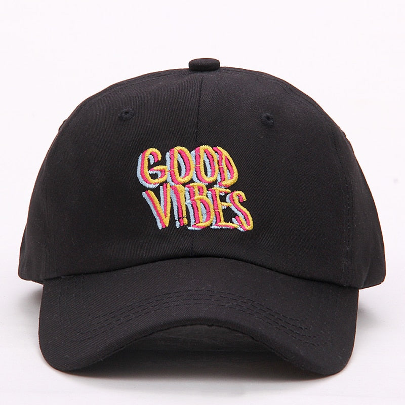 Good Vibes Embroidered Baseball Cap