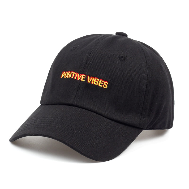 Positive Vibes Embroidered Baseball Cap