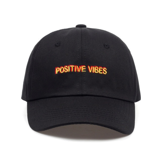 Positive Vibes Embroidered Baseball Cap