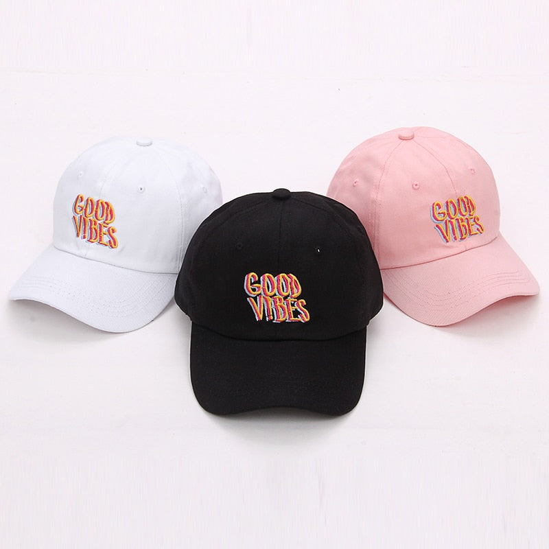 Good Vibes Embroidered Baseball Cap